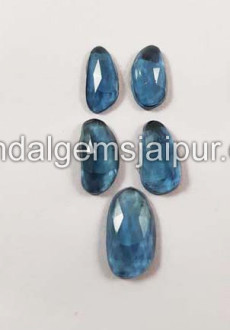 London Blue Topaz Rose Cut Slices